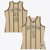 Charlotte Hornets Mitchell & Ness Larry Johnson 1992 Swingman Jersey - Khaki
