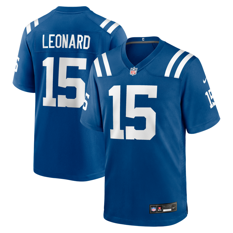 Indianapolis Colts Riley Leonard Nike Royal Team Game Jersey