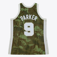 San Antonio Spurs Mitchell & Ness Tony Parker 2000 Ghost Camo Swingman Jersey - Green