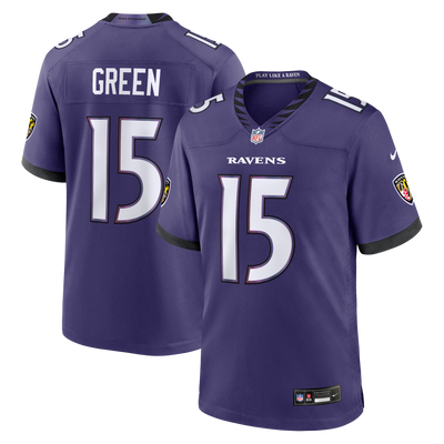 Baltimore Ravens Mike Green Nike Purple Team Game Jersey