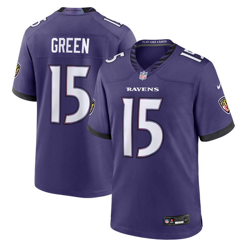 Baltimore Ravens Mike Green Nike Purple Team Game Jersey