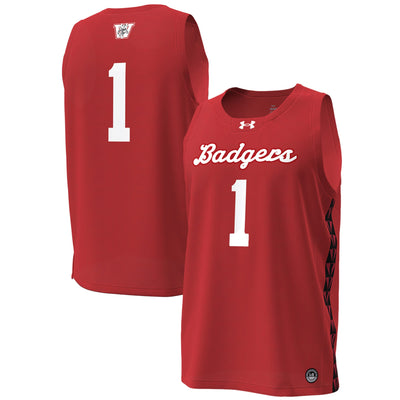 #1 Wisconsin Badgers Under Armour Special Game Replica Basketball Jersey - Red