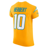 Los Angeles Chargers Justin Herbert Nike Gold Alternate Vapor F.U.S.E. Elite Jersey