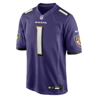 Baltimore Ravens Number 1 Dad Nike Purple Game Jersey