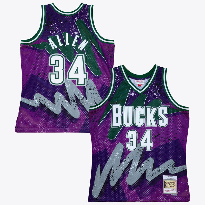 Milwaukee Bucks Mitchell & Ness Ray Allen 2000 Hyper Hoops Swingman Jersey - Purple