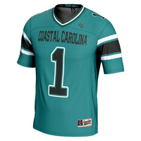 #1 Coastal Carolina Chanticleers GameDay Greats Endzone Football Jersey - Teal