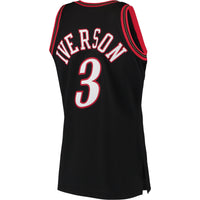 Mitchell & Ness Allen Iverson Black Philadelphia 76ers 1997 Hardwood Classics Authentic Jersey