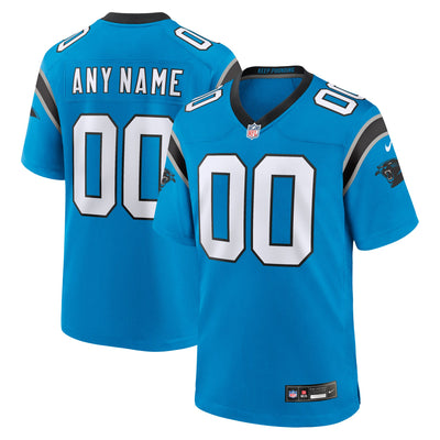 Carolina Panthers Nike Blue Alternate Custom Game Jersey