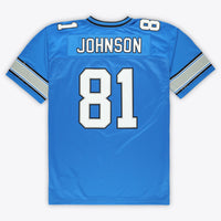 Detroit Lions Calvin Johnson Mitchell & Ness Blue Big & Tall 2007 Legacy Retired Player Jersey