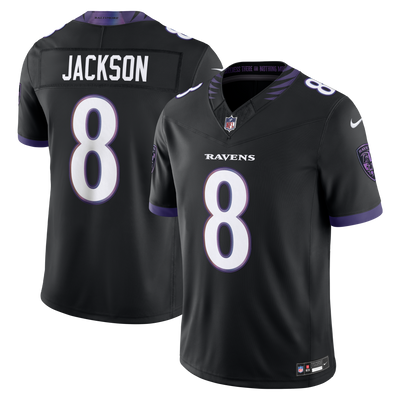 Baltimore Ravens Lamar Jackson Nike Black Alternate Alternate Vapor F.U.S.E. Stitched Limited Jersey