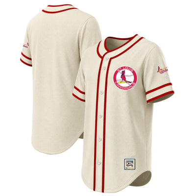 St. Louis Cardinals Stitches Natural Throwback Fashion Jersey