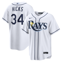 Tampa Bay Rays Liam Hicks Nike White Home Replica Jersey