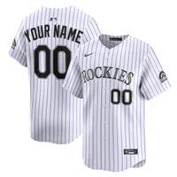 Colorado Rockies Nike White Home Limited Custom Jersey