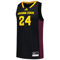 adidas #24 Black Arizona State Sun Devils Replica Swingman Jersey