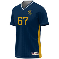#1 West Virginia Mountaineers GameDay Greats Lightweight Soccer Fashion Jersey - Navy