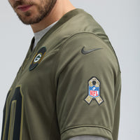 Green Bay Packers Jordan Love Nike Olive 2025 Salute to Service Limited Jersey