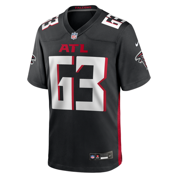 Atlanta Falcons Chris Lindstrom Nike Black Game Jersey