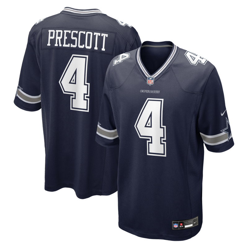 Dallas Cowboys Dak Prescott Nike Navy Game Team Jersey