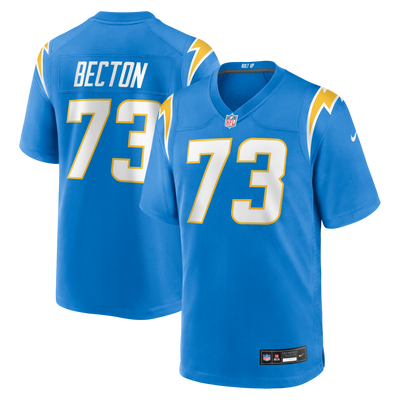 Los Angeles Chargers Mekhi Becton Nike Powder Blue Team Game Jersey