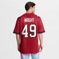 Tampa Bay Buccaneers Owen Wright Nike Red Team Game Jersey