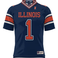 #1 Illinois Fighting Illini GameDay Greats Football Jersey - Navy