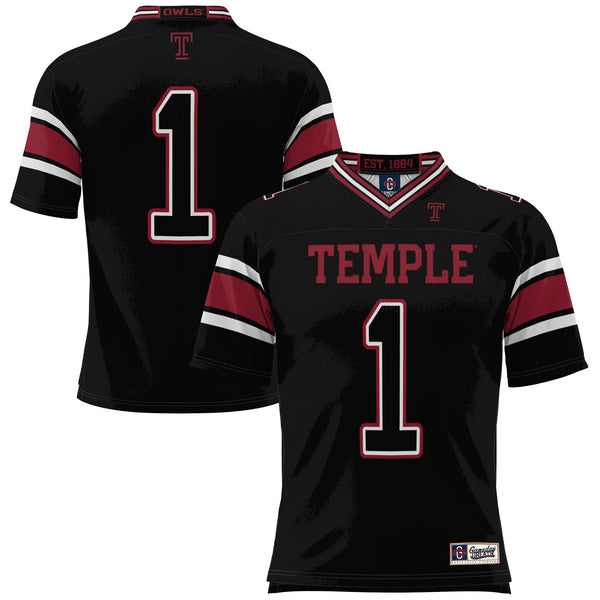 #1 Temple Owls GameDay Greats Endzone Football Jersey - Black