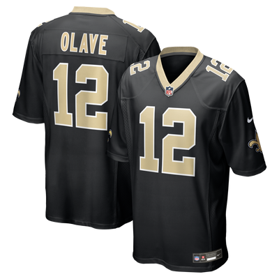 New Orleans Saints Chris Olave Nike Black Player Game Jersey