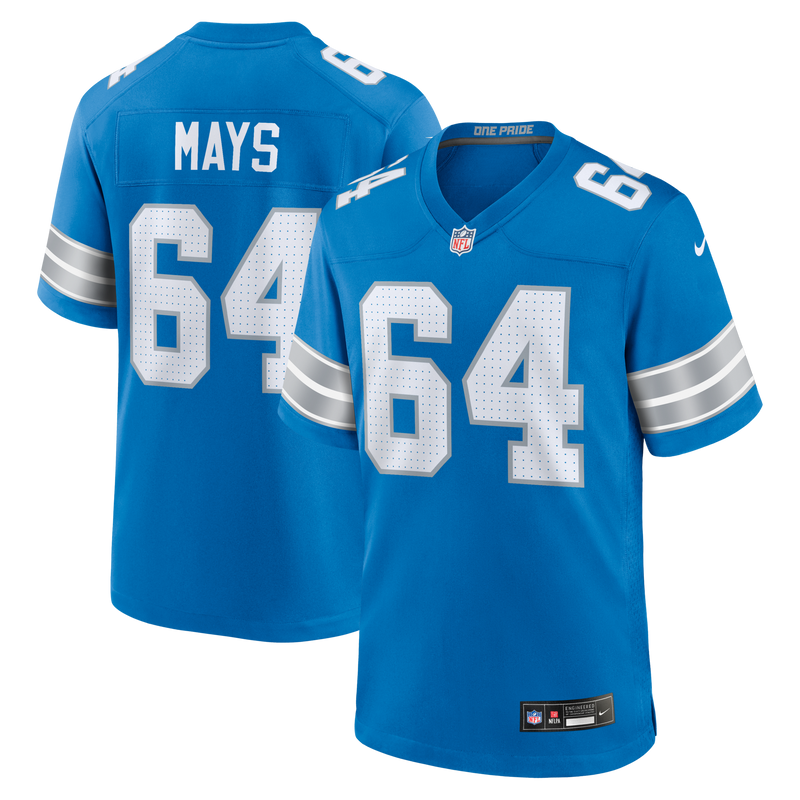Detroit Lions Cade Mays Nike Blue Team Game Jersey
