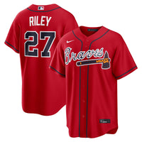 Atlanta Braves Austin Riley Nike Red Alternate 2 Replica Jersey