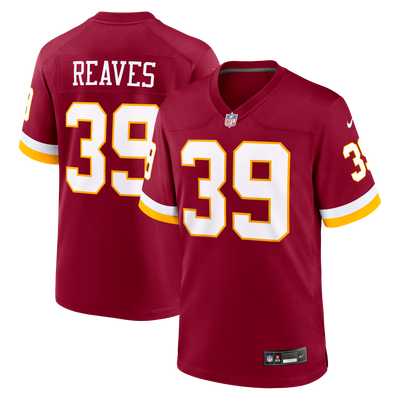 Washington Commanders Jeremy Reaves Nike Burgundy Game Jersey