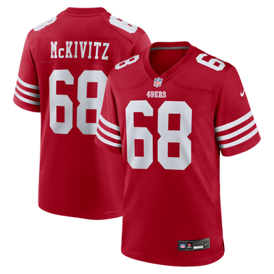 San Francisco 49ers Colton McKivitz Nike Scarlet Game Jersey
