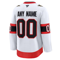 Ottawa Senators Fanatics White Away Premium Custom Jersey