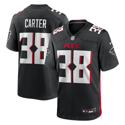Atlanta Falcons Nathan Carter Nike Black Team Game Jersey