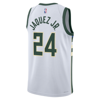 Milwaukee Bucks Nike Association Edition Swingman Jersey - White - Jaime Jaquez Jr. -