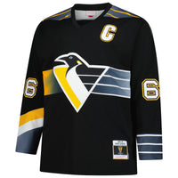 Pittsburgh Penguins Mario Lemieux Mitchell & Ness Black 1996/97 Blue Line 2.0 Jersey