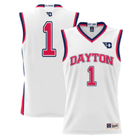 #1 Dayton Flyers GameDay Greats Lightweight Basketball Jersey - White