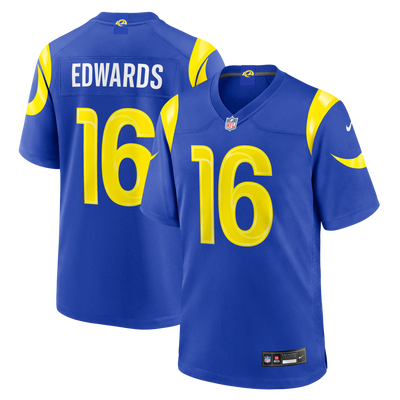 Los Angeles Rams Tru Edwards Nike Royal Team Game Jersey