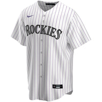 Colorado Rockies Nike White Home Replica Custom Jersey