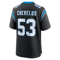 Carolina Panthers Claudin Cherelus Nike Black Team Game Jersey
