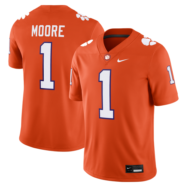 T.J. Moore Clemson Tigers Nike Game Football Jersey - Orange