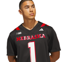 #1 Nebraska Huskers adidas Our Red Burns Brighter Premier Strategy Jersey - Black