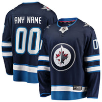 Winnipeg Jets Fanatics Blue Home Breakaway Custom Jersey
