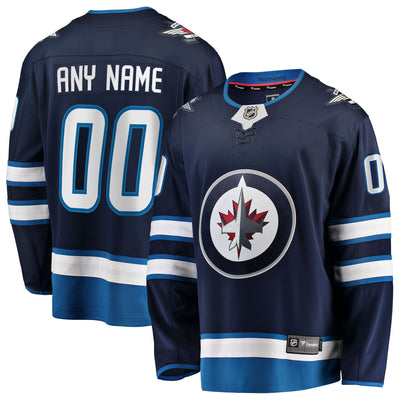 Winnipeg Jets Fanatics Blue Home Breakaway Custom Jersey