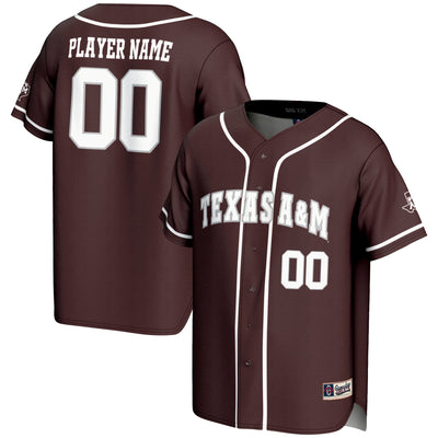 Texas A&M Aggies GameDay Greats NIL Pick-A-Player Lightweight Baseball Jersey - Maroon