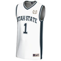 #1 Utah State Aggies GameDay Greats Lightweight Basketball Jersey - White
