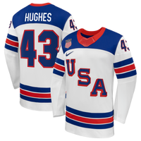 Quinn Hughes Nike White US Hockey 2026 Away Replica Jersey