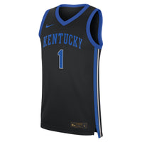 #1 Kentucky Wildcats Nike Alternate Replica Jersey - Black