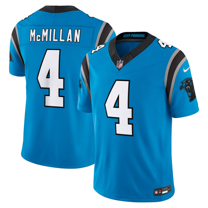 Carolina Panthers Tetairoa McMillan Nike Blue Alternate Vapor F.U.S.E. Stitched Limited Jersey