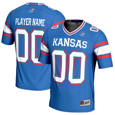 Kansas Jayhawks GameDay Greats NIL Pick-A-Player Football Jersey - Royal