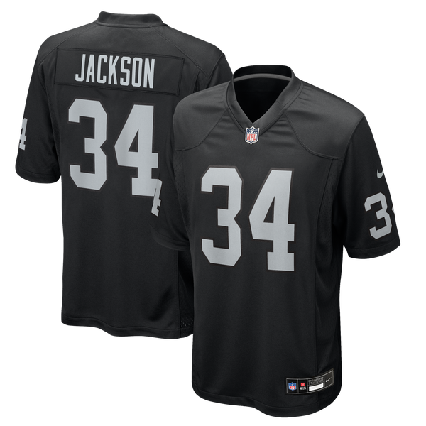 Las Vegas Raiders Bo Jackson Nike Black Game Retired Player Jersey